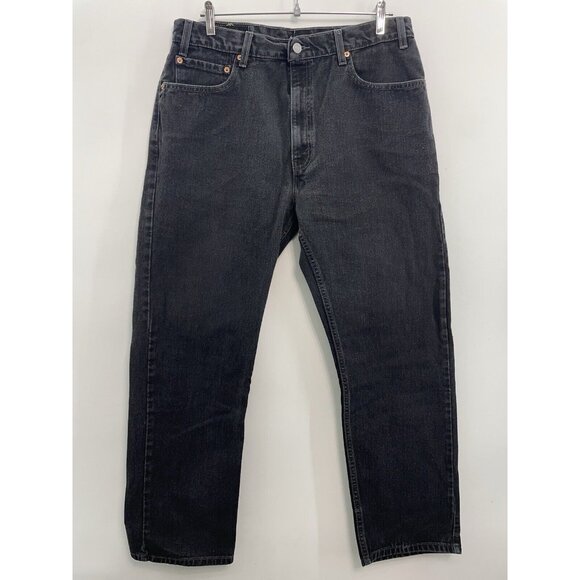 Levi's Other - Vintage Y2K Levi’s 505 Jeans Straight Leg Regular Fit Denim Black Mens 36x30